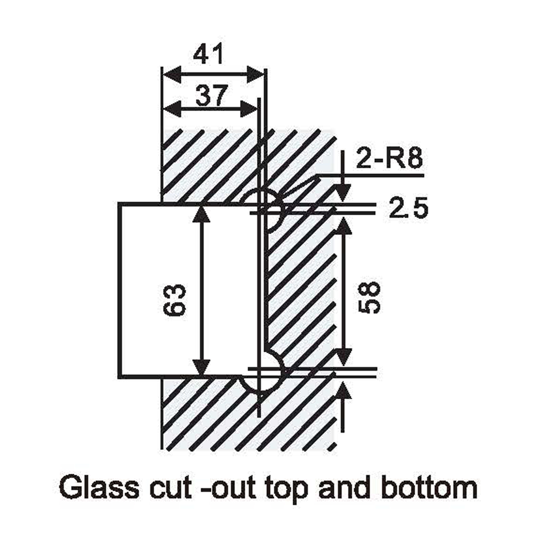 Shower Door Hinge Glass-Wall 90° - Image 6