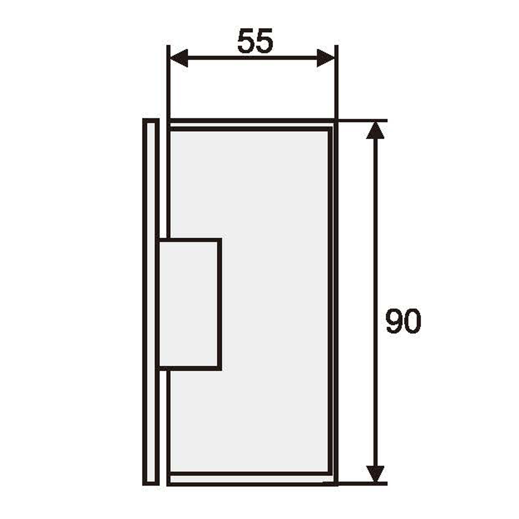 Shower Door Hinge Glass-Wall 90° - Image 2