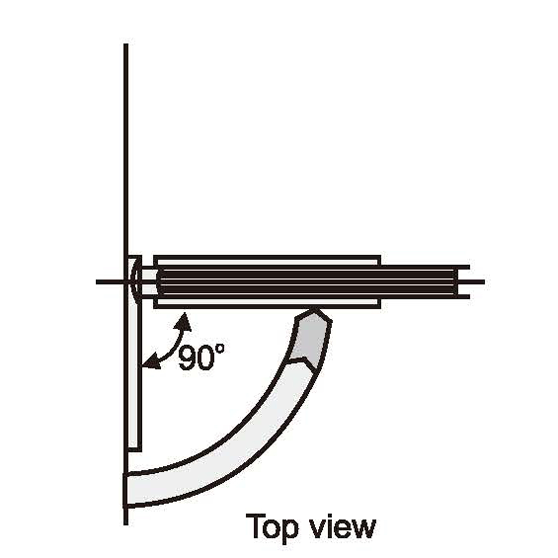 Shower Door Hinge Glass-Wall 90° - Image 5