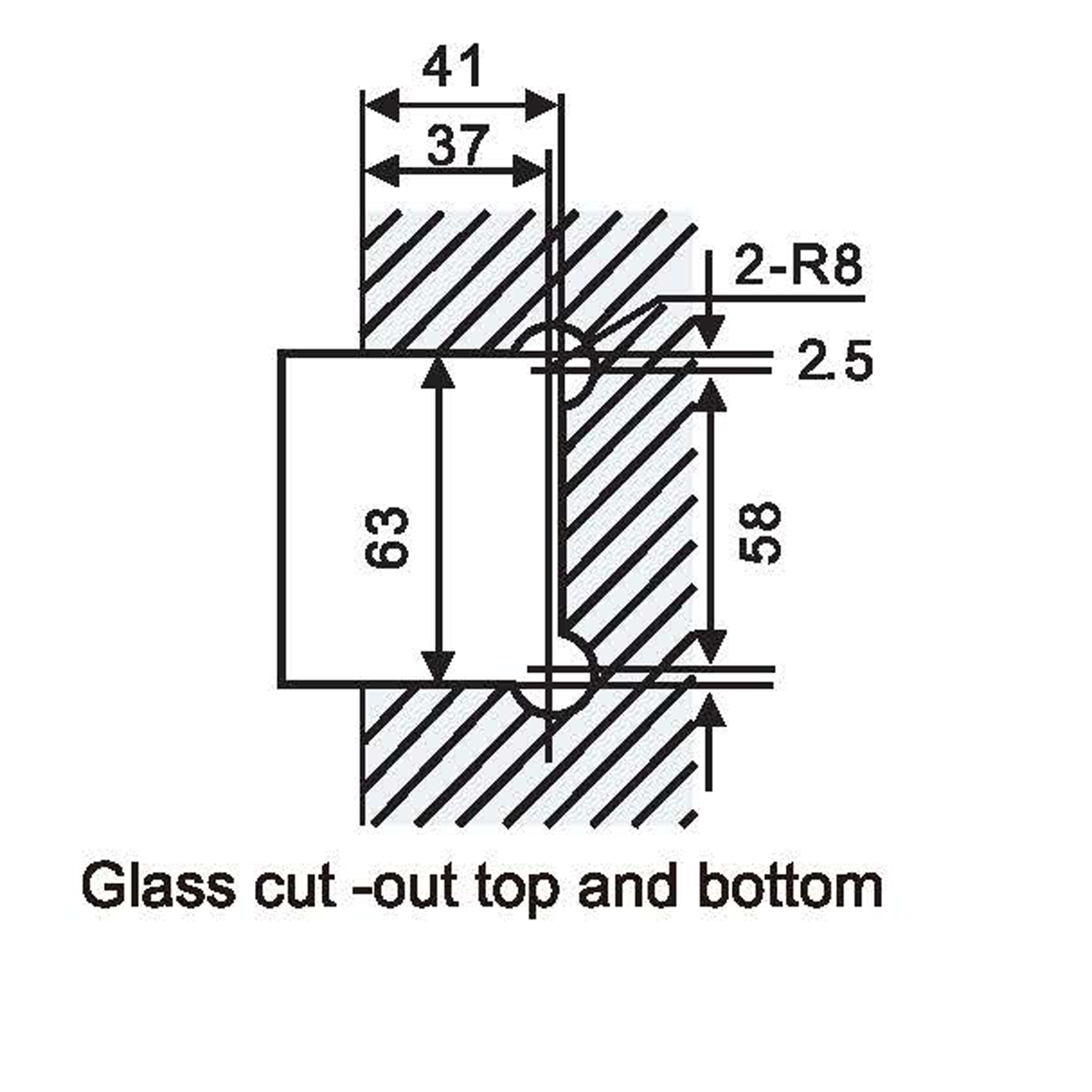 Shower Door Hinge Glass-Wall 90° - Image 6