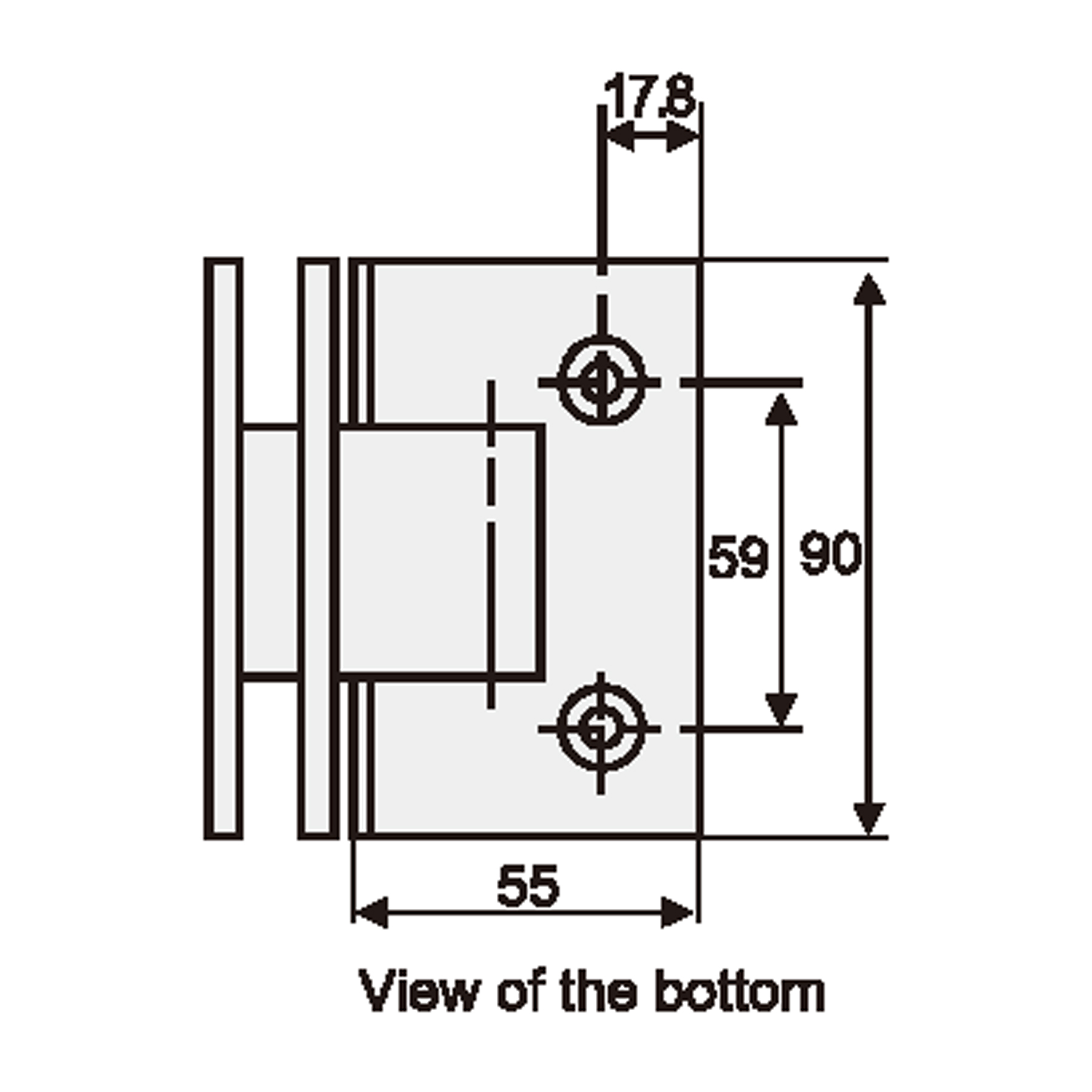 Shower Door Hinge Glass-Glass 90° - Image 4