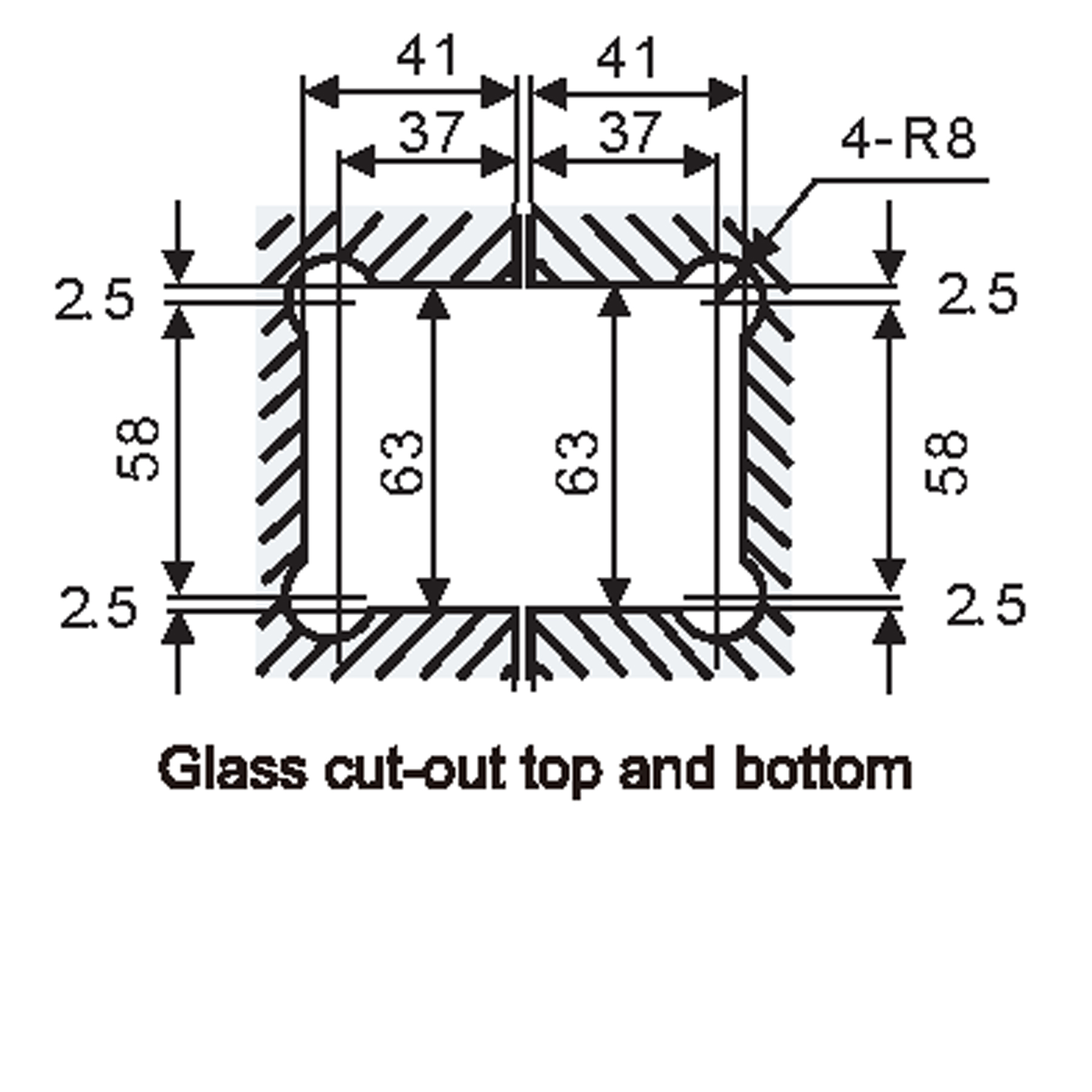 Shower Door Hinge Glass-Glass 90° - Image 3