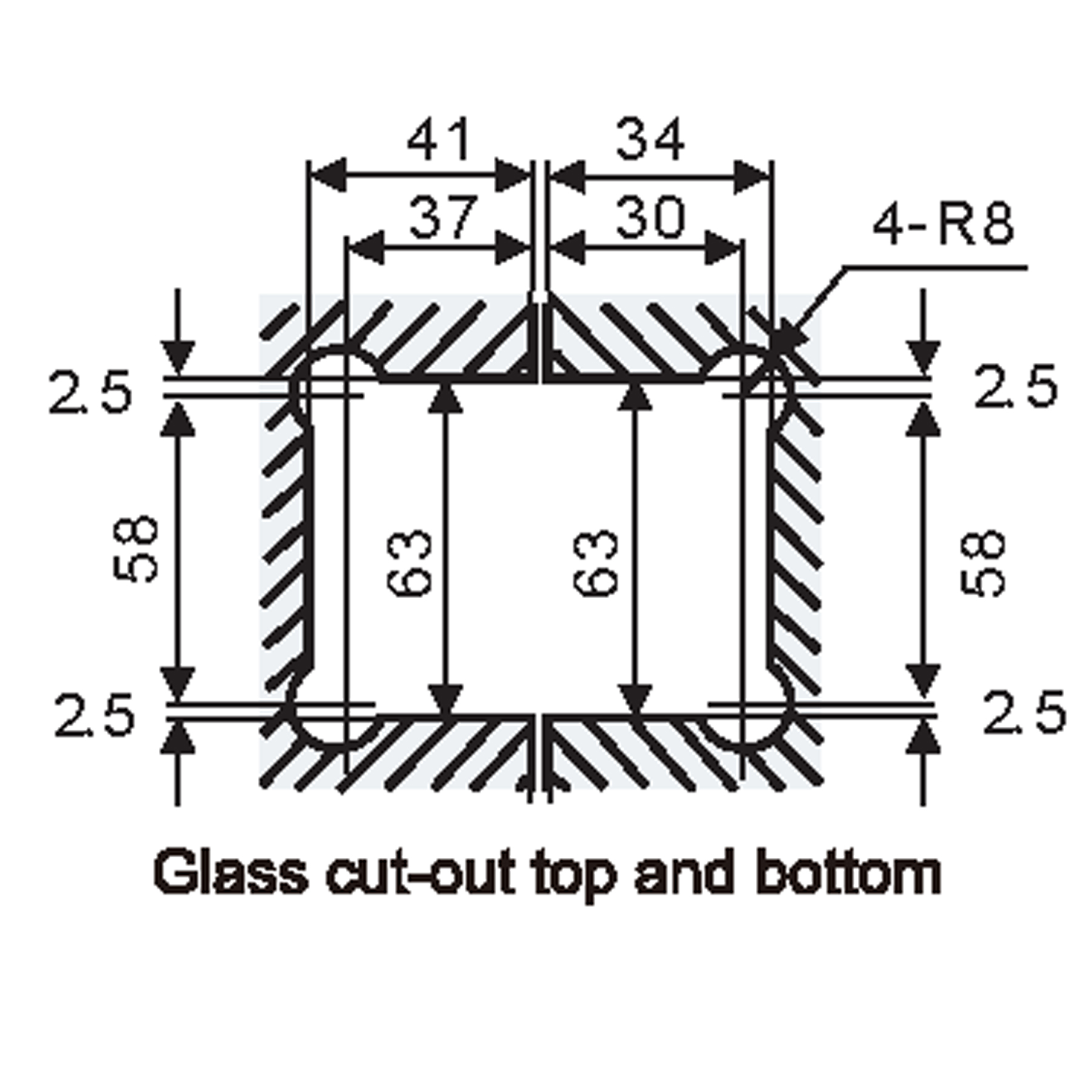 Shower Door Hinge Glass-Glass 135° - Image 5