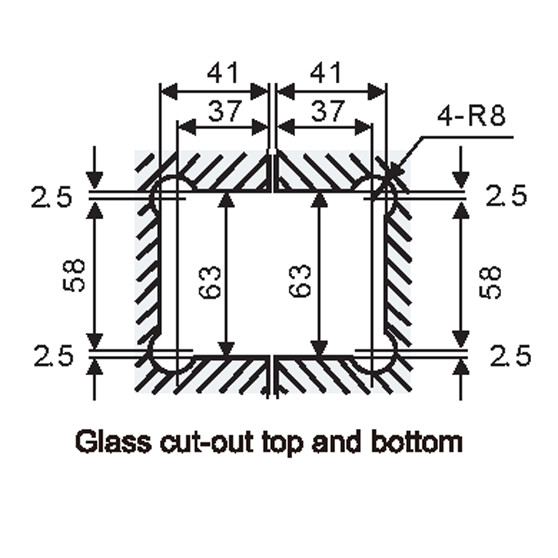 Shower Door Hinge Glass-Glass 180° - Image 4