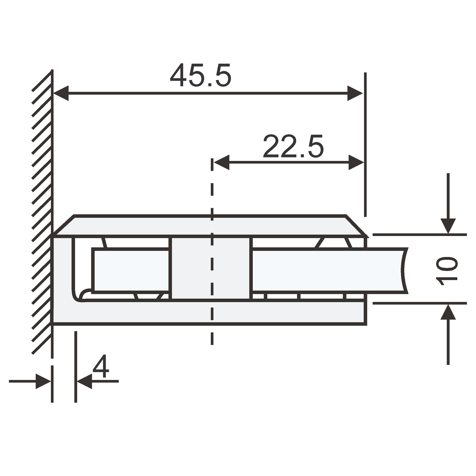 Glass Clamp Glass-Wall 90° For Shower Enclosures - Image 3