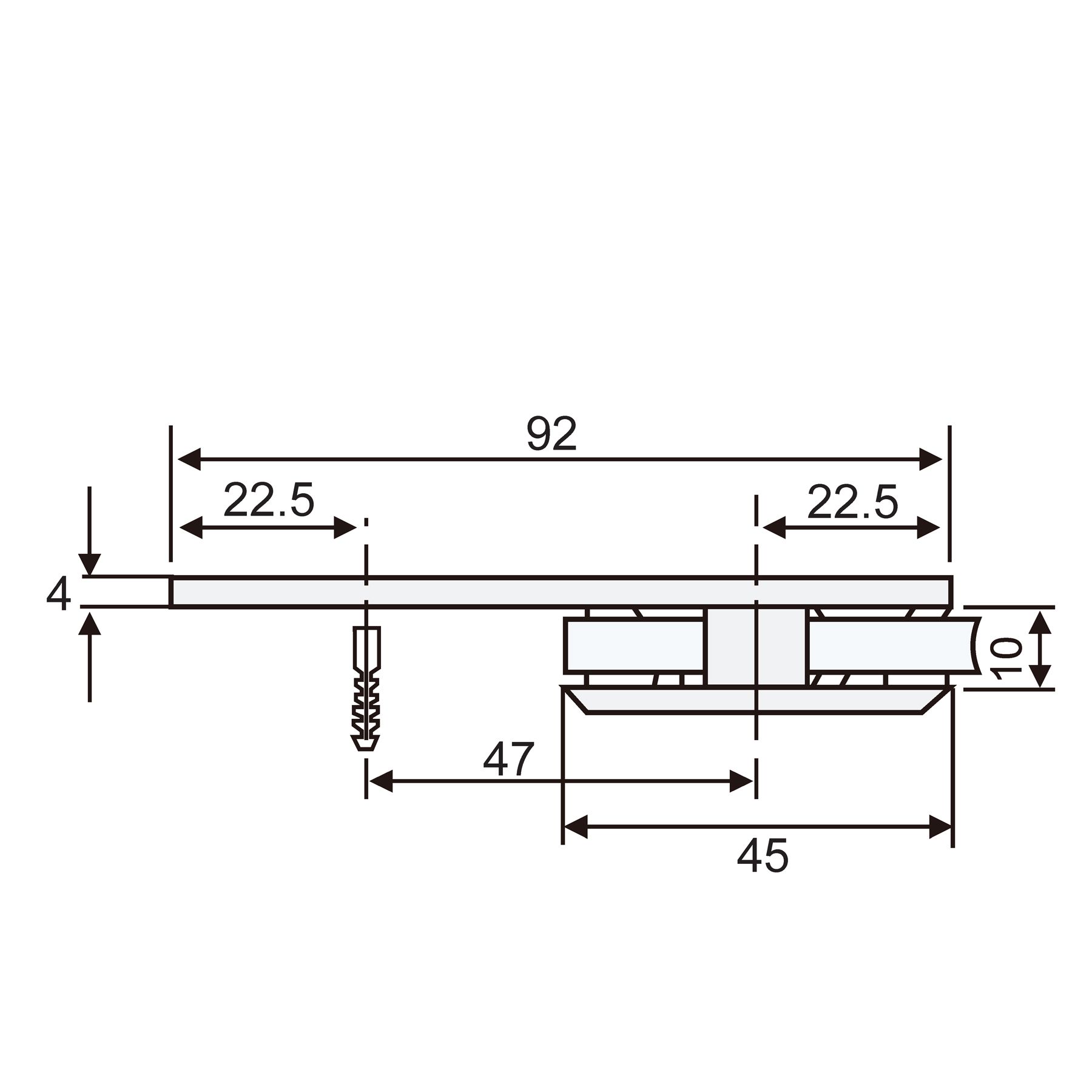 Glass Clamp Glass-Wall 180° For Shower Enclosures - Image 4