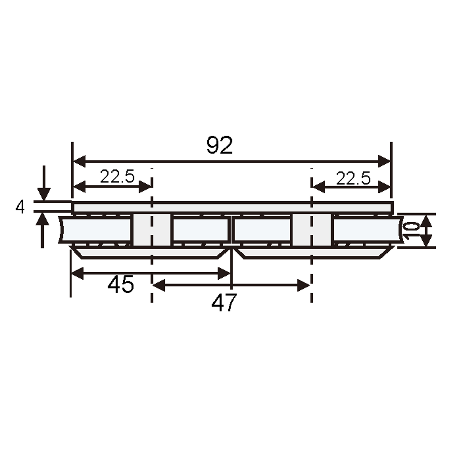 Glass Clamp Glass-Glass 180° For Shower Enclosures - Image 4