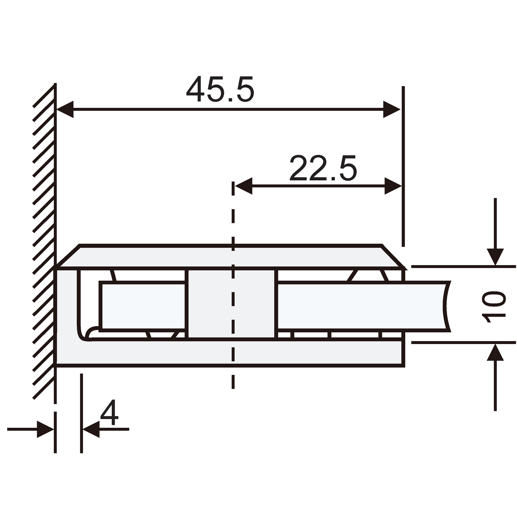 Glass Clamp Glass-Wall 90° For Shower Enclosures - Image 4