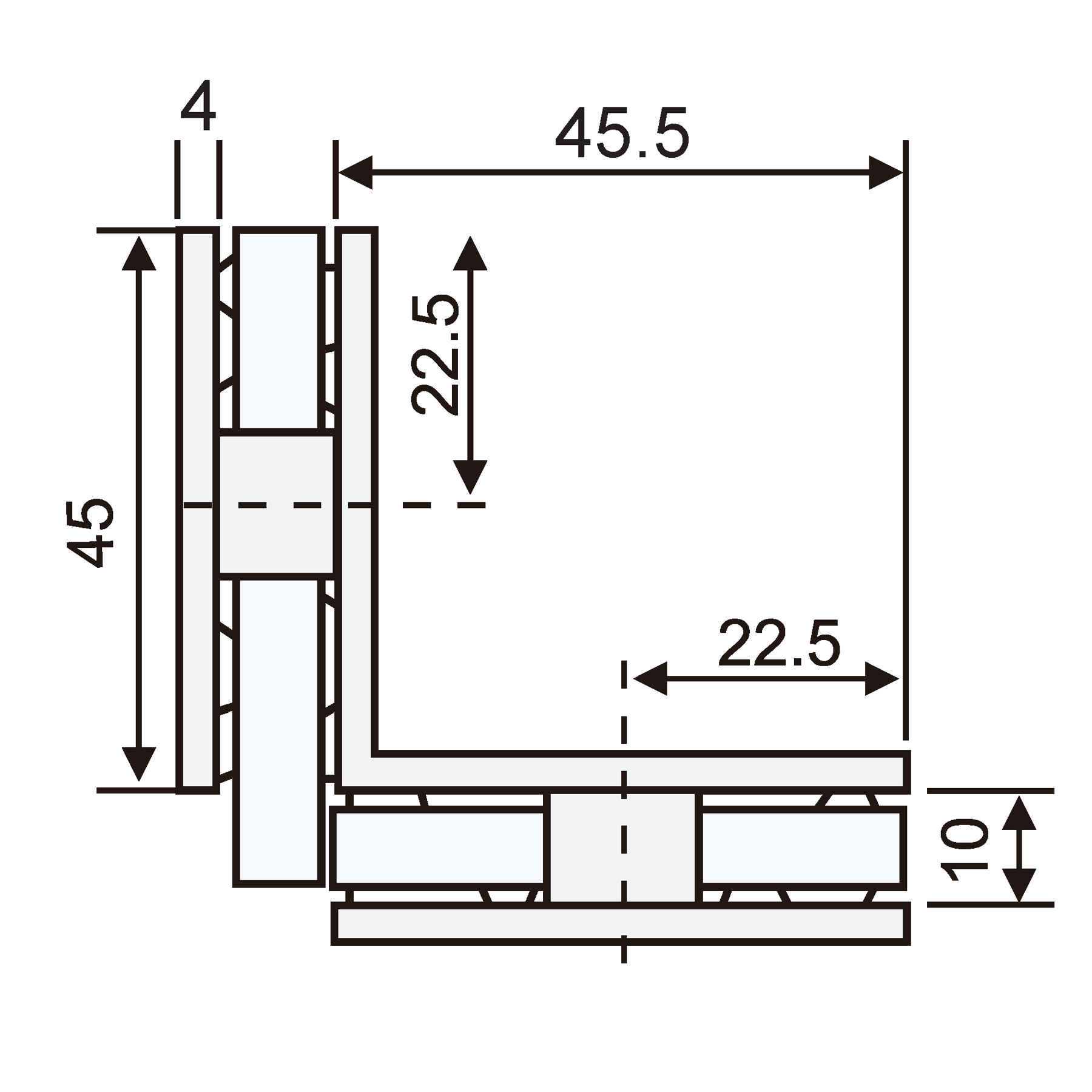 Glass Clamp Glass-Glass 90° For Shower Enclosures - Image 3