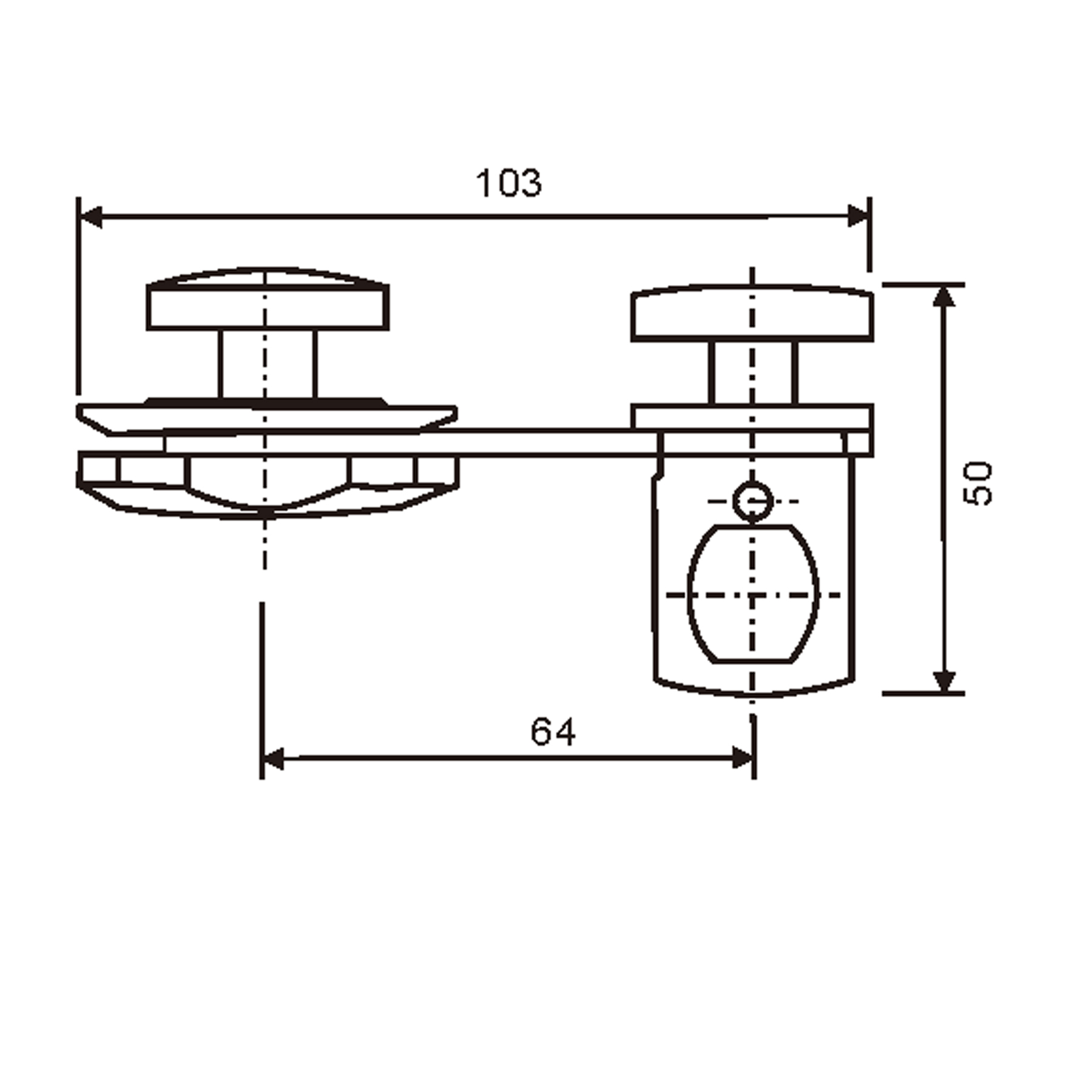 Latch Lock for Glass Shower Enclosures & Toilets (Glass-to-Glass) - Image 3