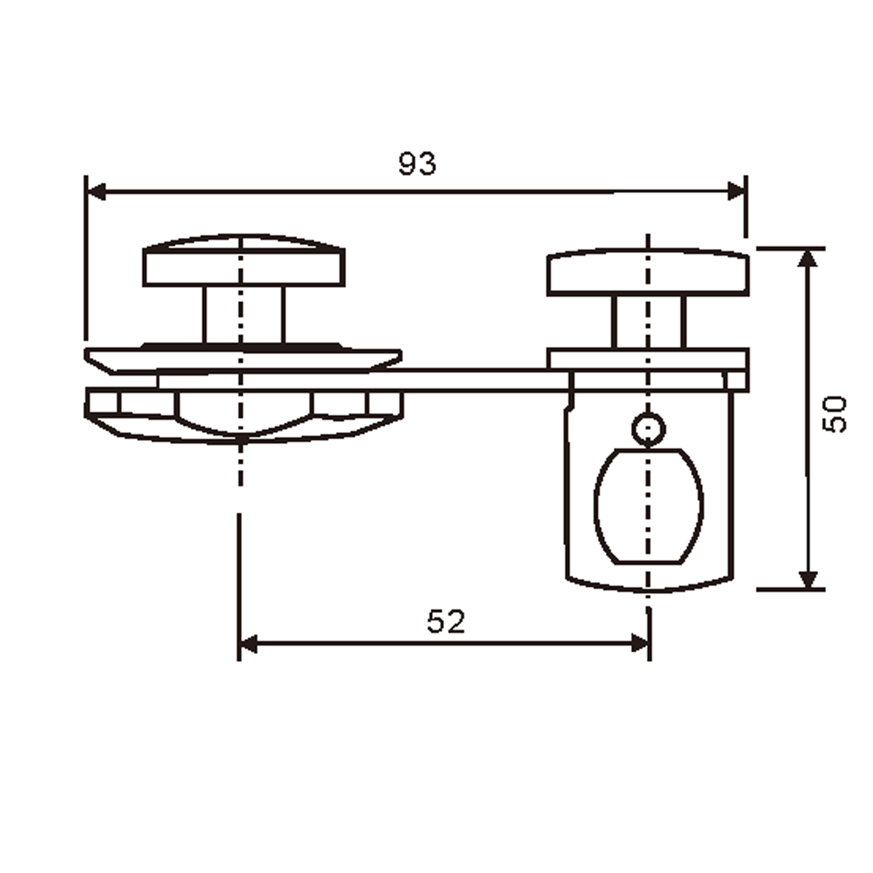 Latch Lock for Glass Shower Enclosures & Toilets (Glass-to-Glass) - Image 3
