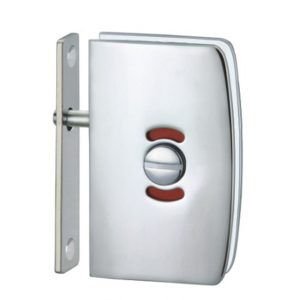 Latch Lock for Glass Shower Enclosures & Toilets (Glass-to-Wall)