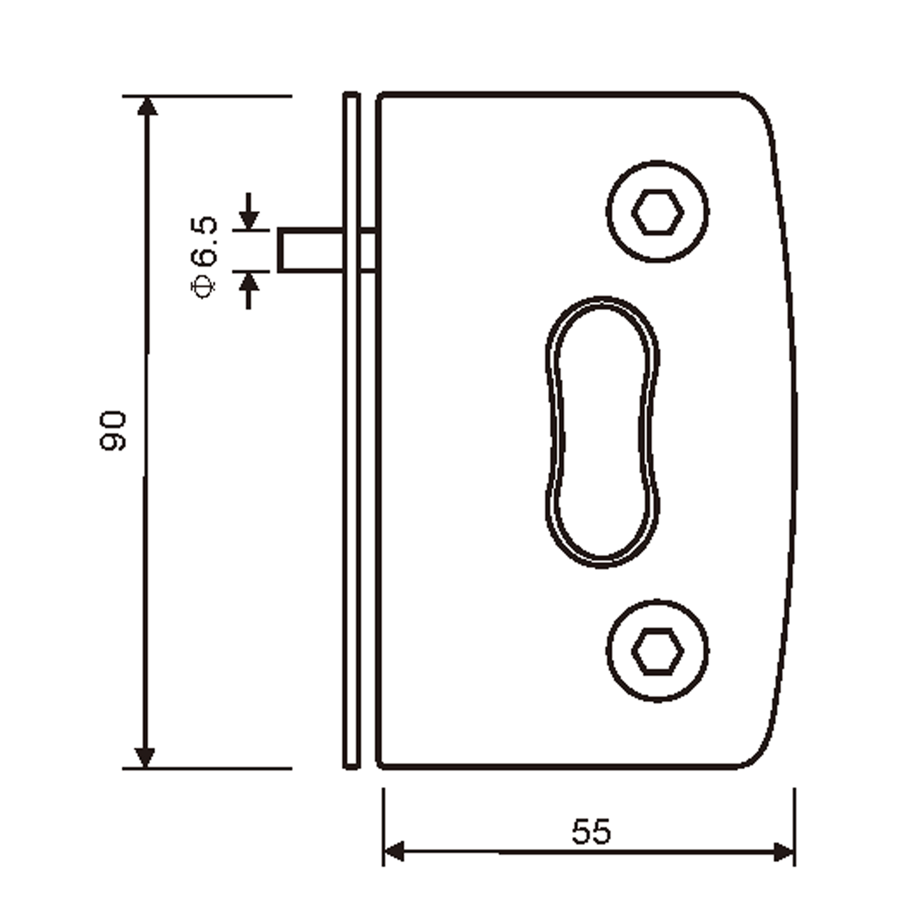 Latch Lock for Glass Shower Enclosures & Toilets (Glass-to-Wall) - Image 2