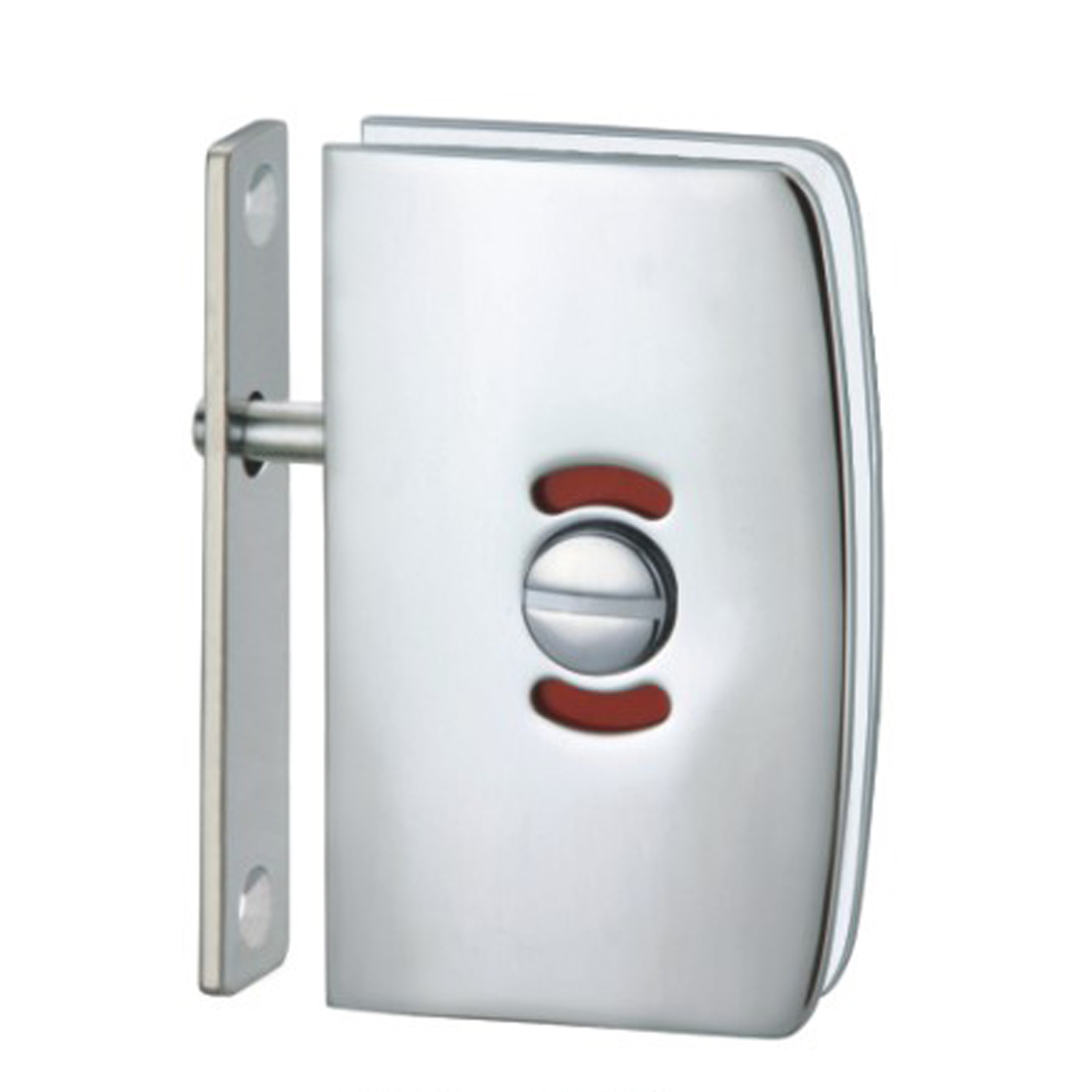 Latch Lock for Glass Shower Enclosures & Toilets (Glass-to-Wall)