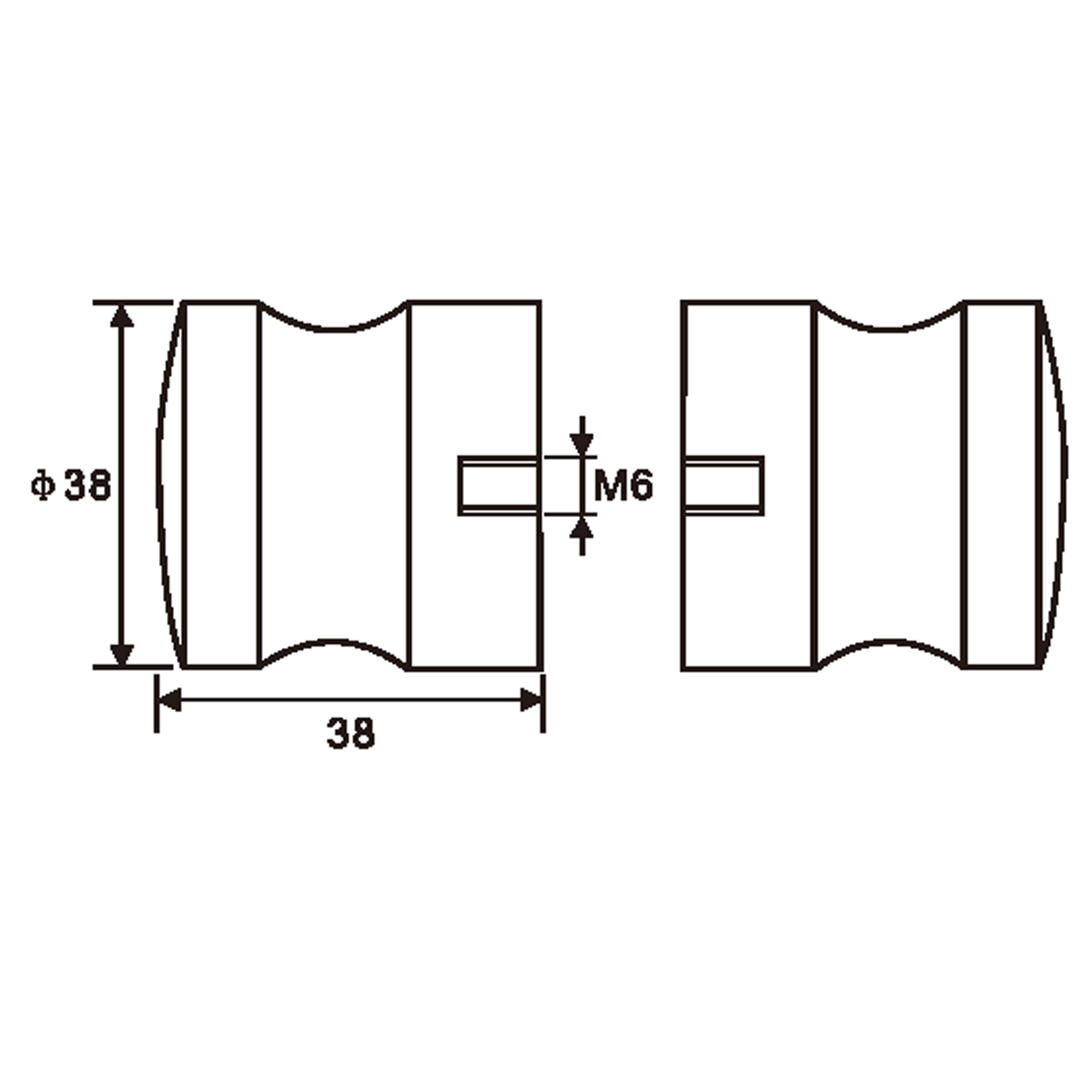 Shower door knob (a pair) - Image 3