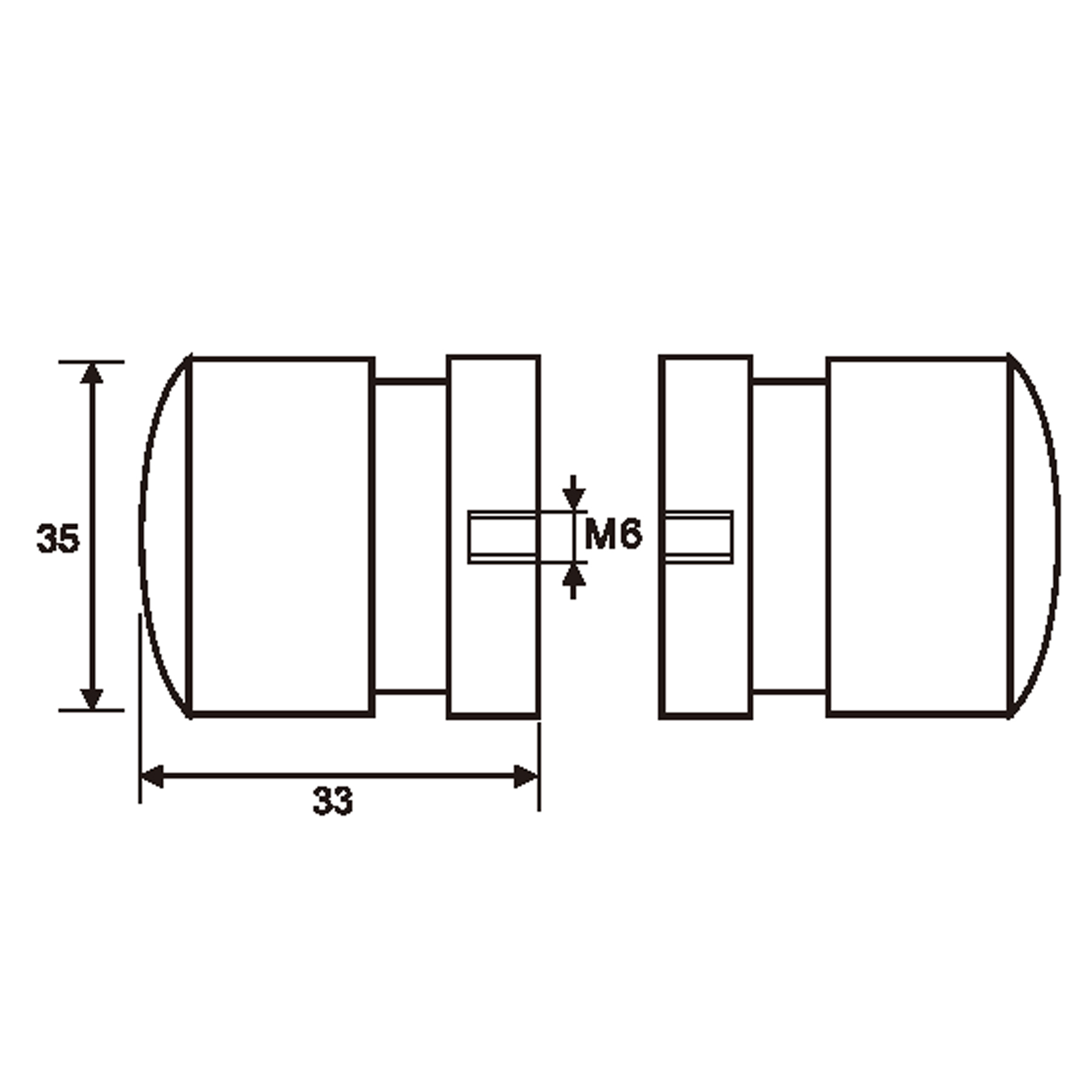 Shower door knob (a pair) - Image 3