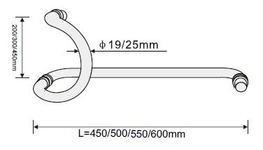 Shower Door Handle and Towel Bar Combo - Image 2