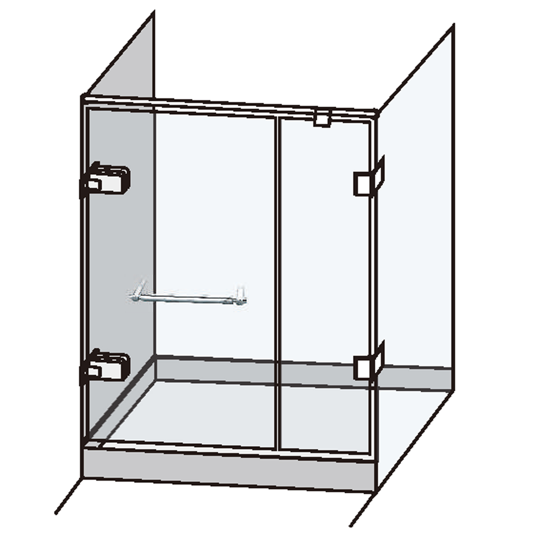 Handle Knob Combo for Shower Door - Image 3
