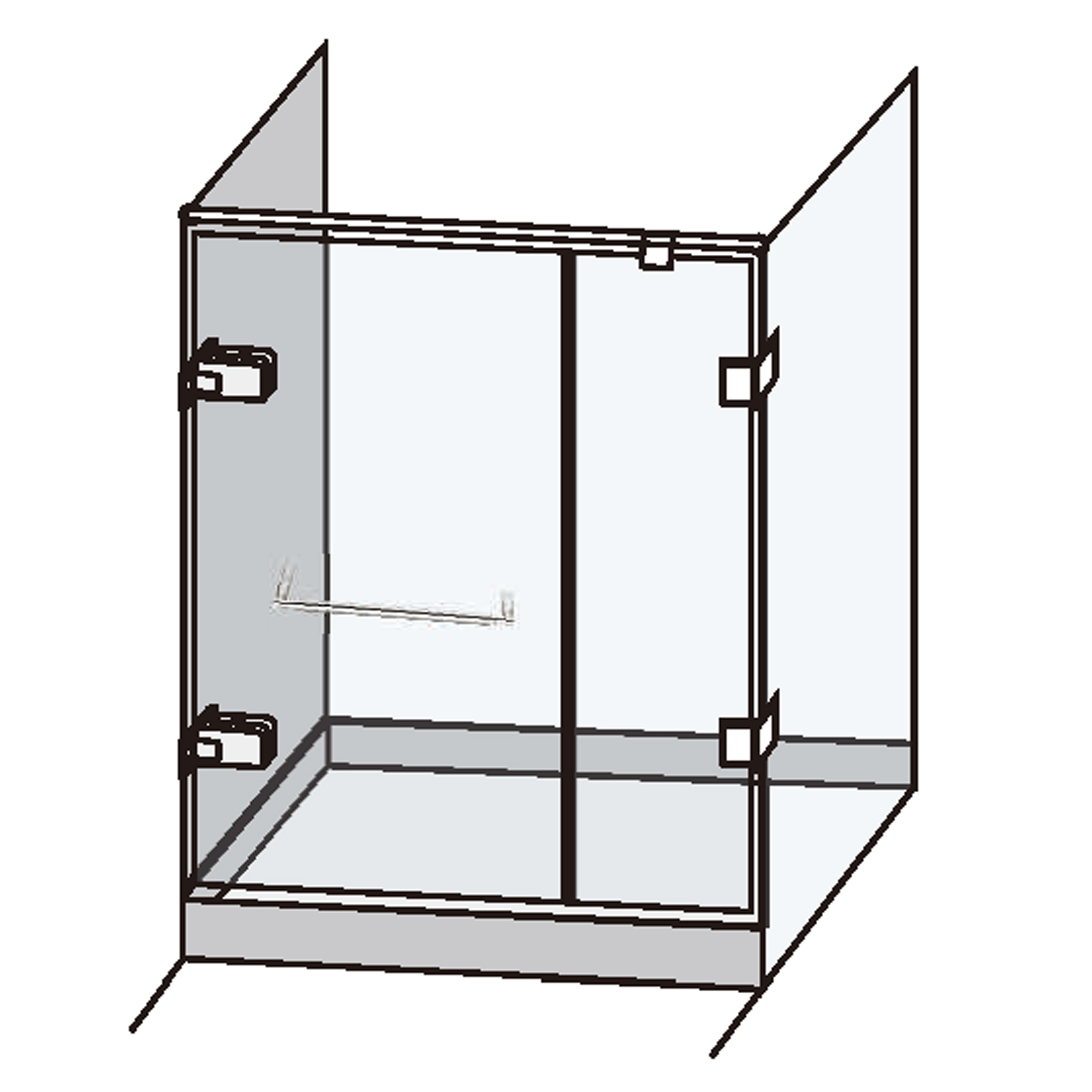 Handle Knob Combo for Shower Door - Image 3