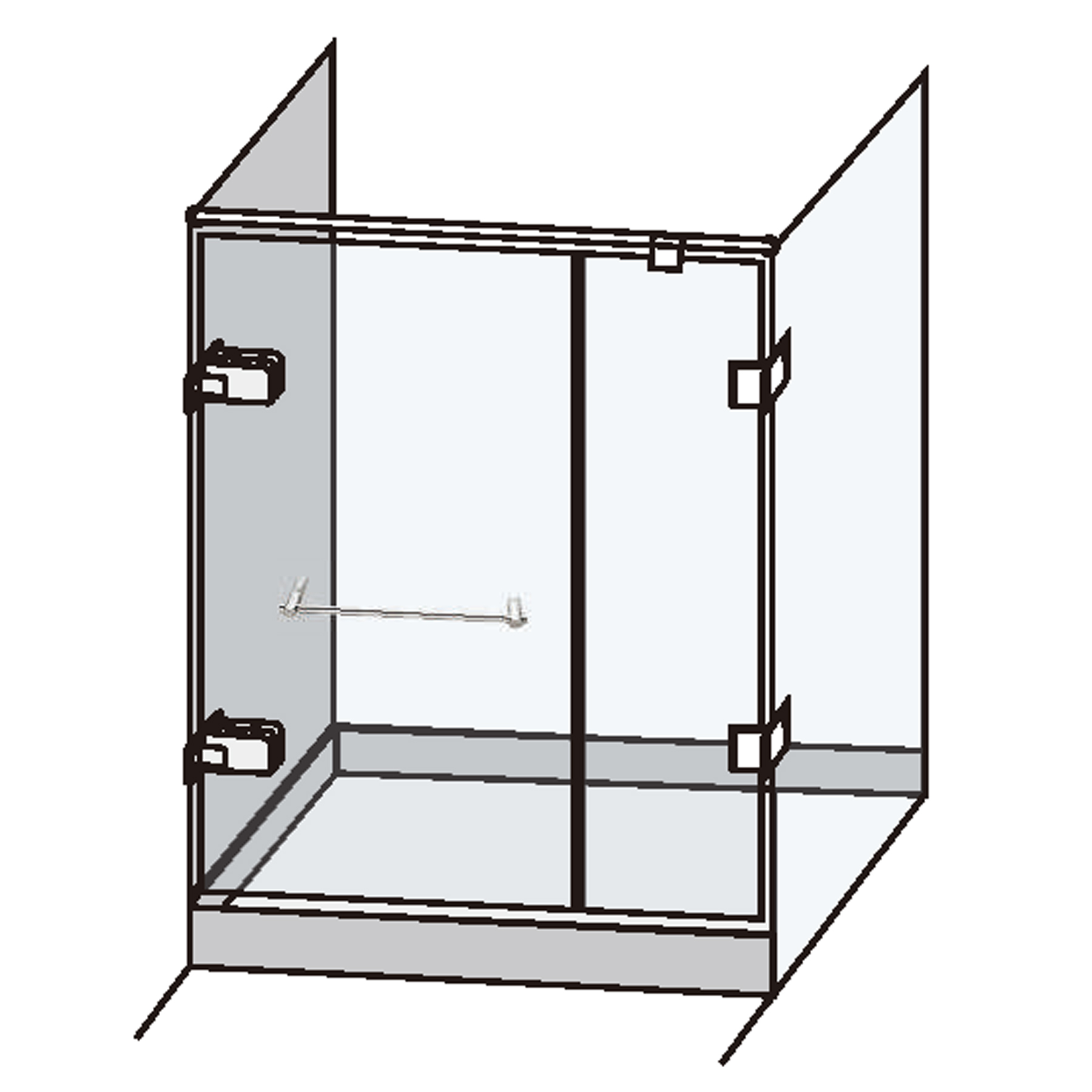 Handle Knob Combo for Shower Door - Image 3