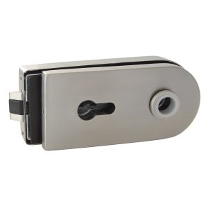 Glass door lock case with profile cylinder hole (without handle)