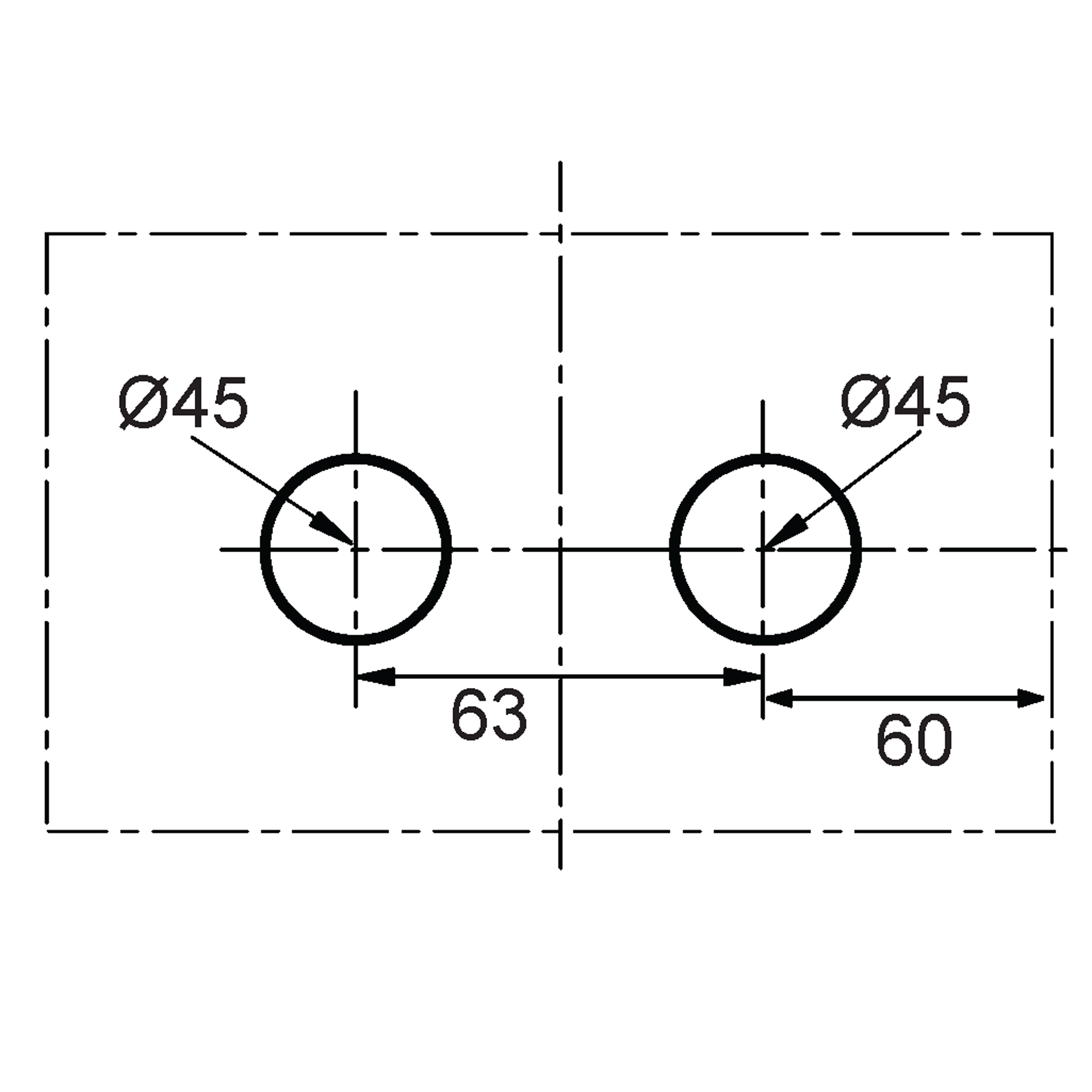 Glass door lock case with buntbart (without handle) - Image 3