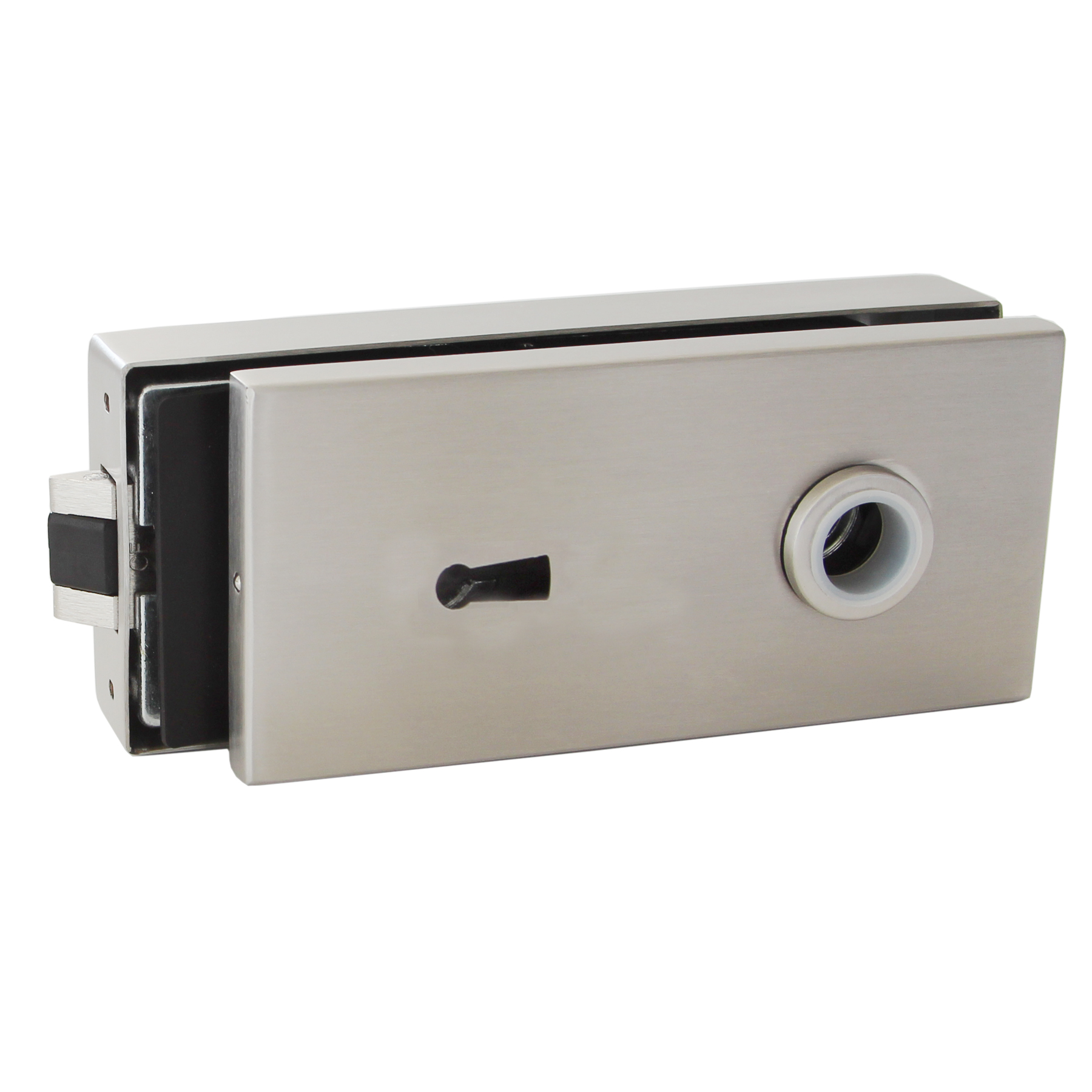 Glass door lock case with buntbart (without handle)